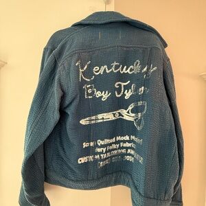 Kentucky Boy Tyler Scrap Quilted Trucker Jacket Blue